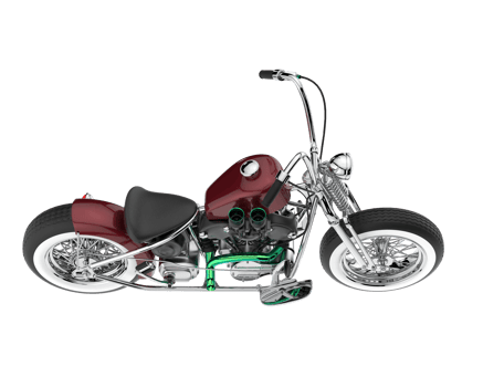 Motorcycle isolated on transparent background. 3d rendering - illustration png