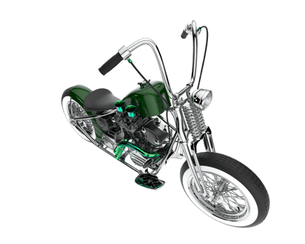 Motorcycle isolated on transparent background. 3d rendering - illustration png