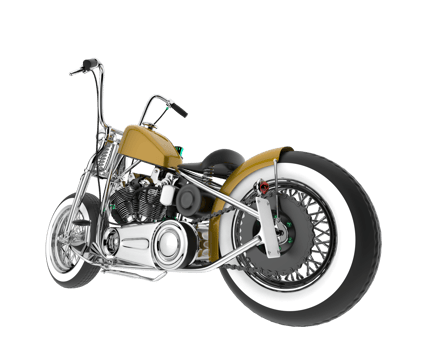 Motorcycle isolated on transparent background. 3d rendering - illustration png