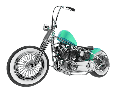 Motorcycle isolated on transparent background. 3d rendering - illustration png