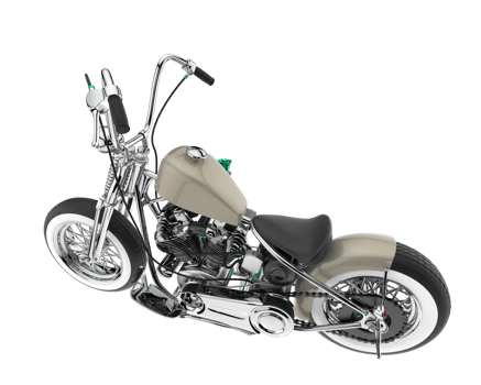 Motorcycle isolated on transparent background. 3d rendering - illustration png
