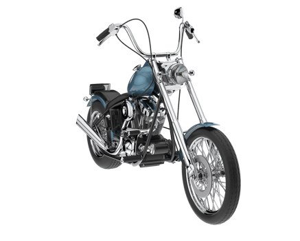 Motorcycle isolated on transparent background. 3d rendering - illustration png