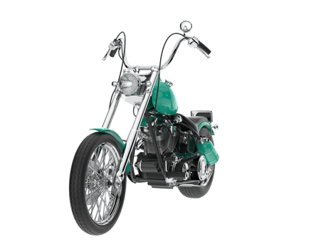 Motorcycle isolated on transparent background. 3d rendering - illustration png