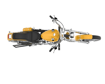 Motorcycle isolated on transparent background. 3d rendering - illustration png