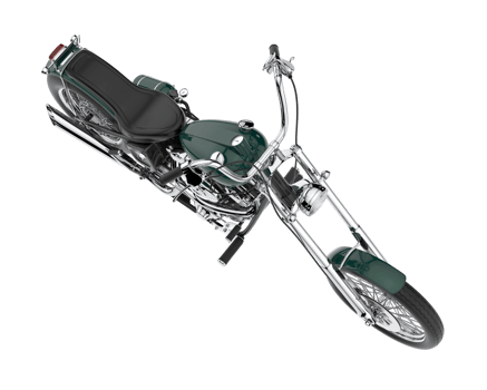 Motorcycle isolated on transparent background. 3d rendering - illustration png