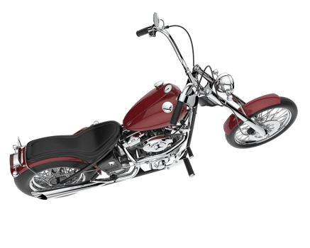 Motorcycle isolated on transparent background. 3d rendering - illustration png
