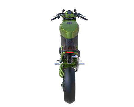 Motorcycle isolated on transparent background. 3d rendering - illustration png