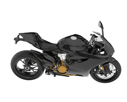 Motorcycle isolated on transparent background. 3d rendering - illustration png