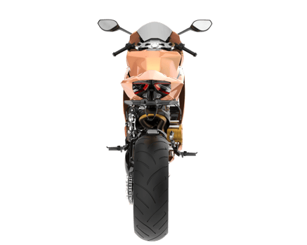 Motorcycle isolated on transparent background. 3d rendering - illustration png