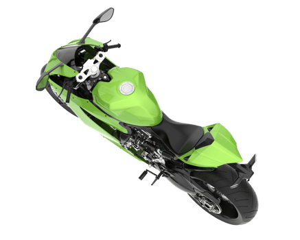 Motorcycle isolated on transparent background. 3d rendering - illustration png