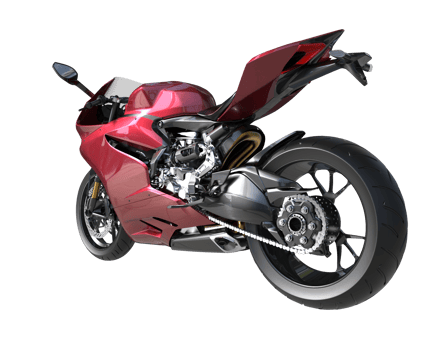 Motorcycle isolated on transparent background. 3d rendering - illustration png