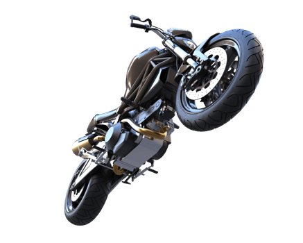 Motorcycle isolated on transparent background. 3d rendering - illustration png