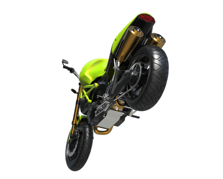 Motorcycle isolated on transparent background. 3d rendering - illustration png