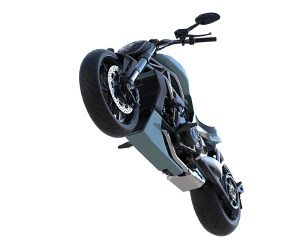 Motorcycle isolated on transparent background. 3d rendering - illustration png
