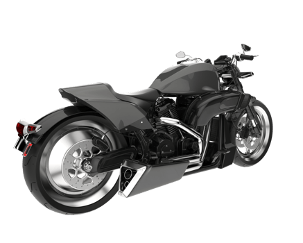 Motorcycle isolated on transparent background. 3d rendering - illustration png