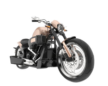 Motorcycle isolated on transparent background. 3d rendering - illustration png