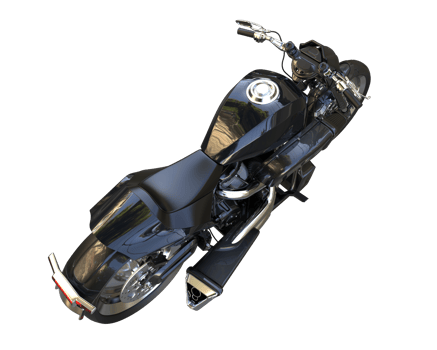 Motorcycle isolated on transparent background. 3d rendering - illustration png