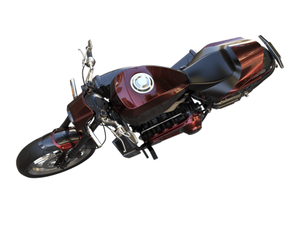 Motorcycle isolated on transparent background. 3d rendering - illustration png