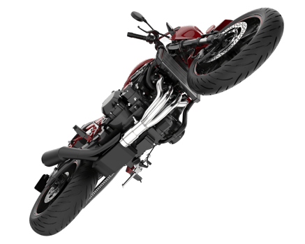 Motorcycle isolated on transparent background. 3d rendering - illustration png
