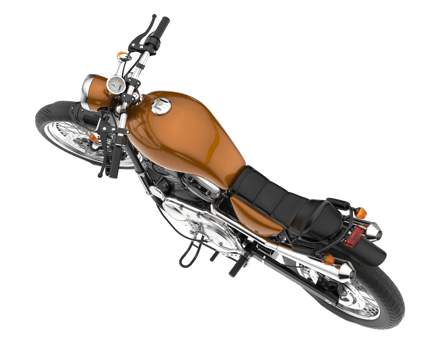 Motorcycle isolated on transparent background. 3d rendering - illustration png