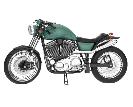 Motorcycle isolated on transparent background. 3d rendering - illustration png