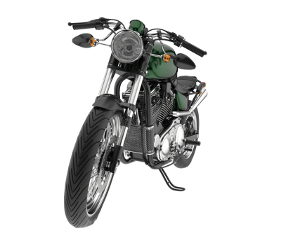 Motorcycle isolated on transparent background. 3d rendering - illustration png