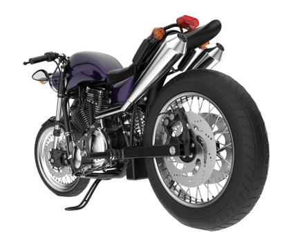Motorcycle isolated on transparent background. 3d rendering - illustration png