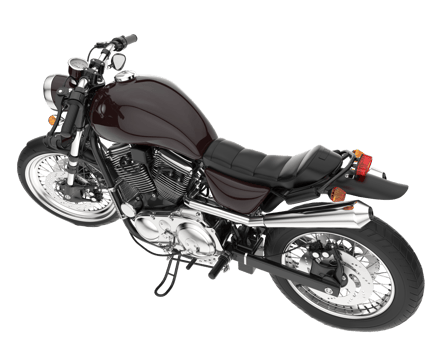 Motorcycle isolated on transparent background. 3d rendering - illustration png