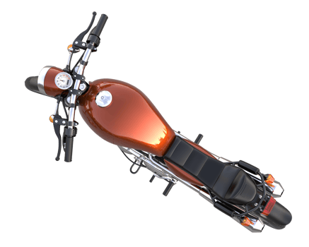Motorcycle isolated on transparent background. 3d rendering - illustration png