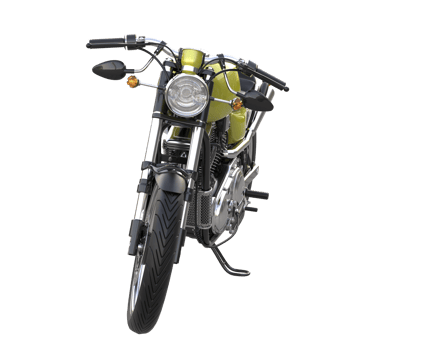 Motorcycle isolated on transparent background. 3d rendering - illustration png