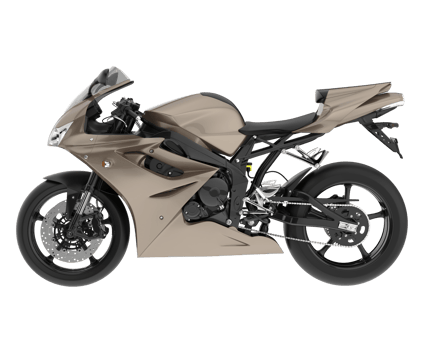 Motorcycle isolated on transparent background. 3d rendering - illustration png