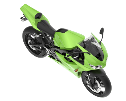 Motorcycle isolated on transparent background. 3d rendering - illustration png