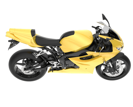 Motorcycle isolated on transparent background. 3d rendering - illustration png