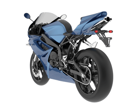 Motorcycle isolated on transparent background. 3d rendering - illustration png