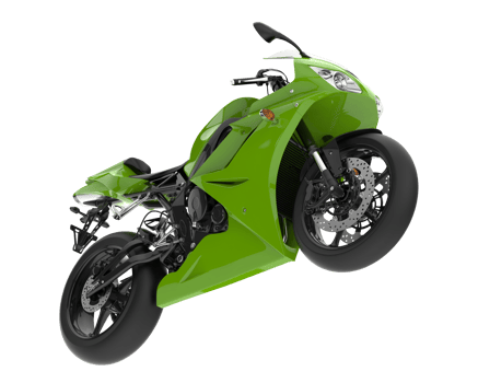 Motorcycle isolated on transparent background. 3d rendering - illustration png
