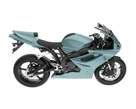 Motorcycle isolated on transparent background. 3d rendering - illustration png