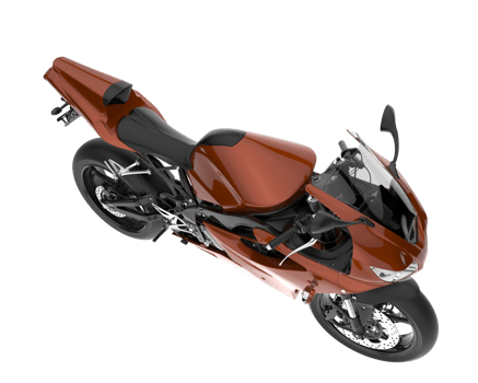 Motorcycle isolated on transparent background. 3d rendering - illustration png