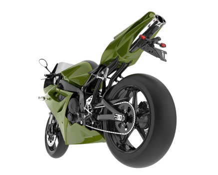 Motorcycle isolated on transparent background. 3d rendering - illustration png