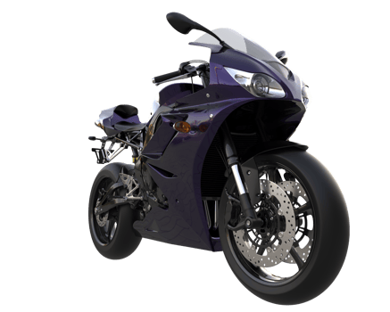 Motorcycle isolated on transparent background. 3d rendering - illustration png