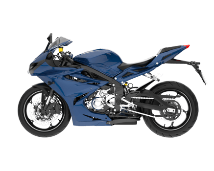 Motorcycle isolated on transparent background. 3d rendering - illustration png