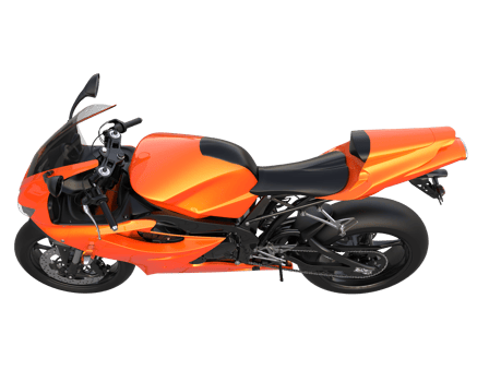 Motorcycle isolated on transparent background. 3d rendering - illustration png