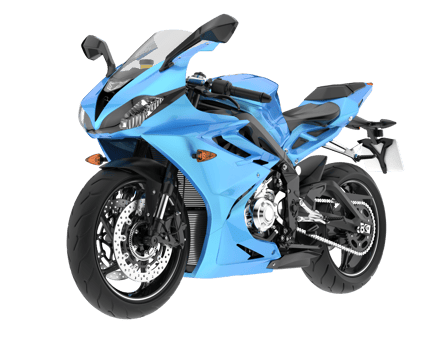 Motorcycle isolated on transparent background. 3d rendering - illustration png