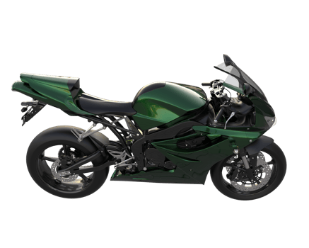 Motorcycle isolated on transparent background. 3d rendering - illustration png
