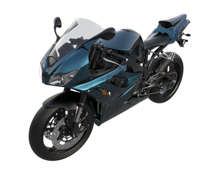 Motorcycle isolated on transparent background. 3d rendering - illustration png