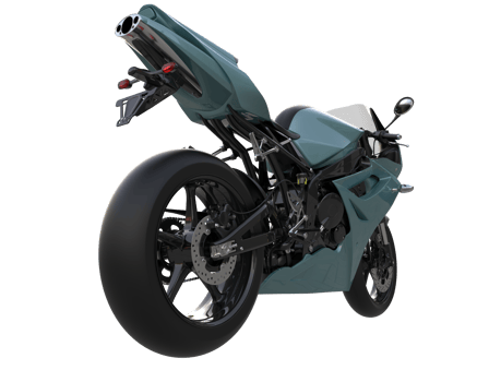 Motorcycle isolated on transparent background. 3d rendering - illustration png