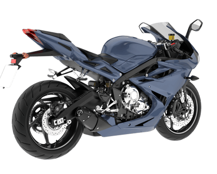 Motorcycle isolated on transparent background. 3d rendering - illustration png