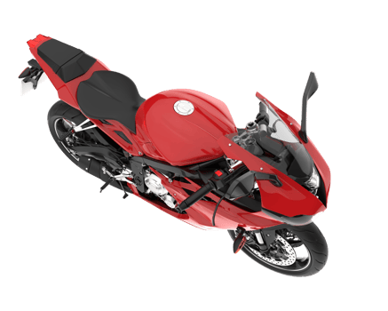 Motorcycle isolated on transparent background. 3d rendering - illustration png