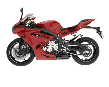 Motorcycle isolated on transparent background. 3d rendering - illustration png