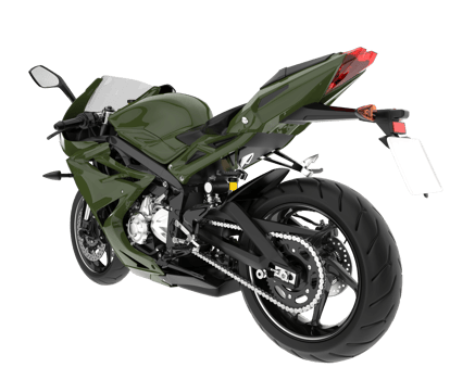 Motorcycle isolated on transparent background. 3d rendering - illustration png