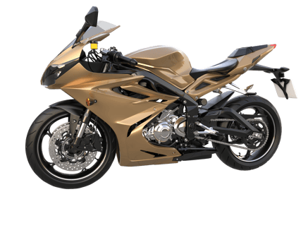 Motorcycle isolated on transparent background. 3d rendering - illustration png